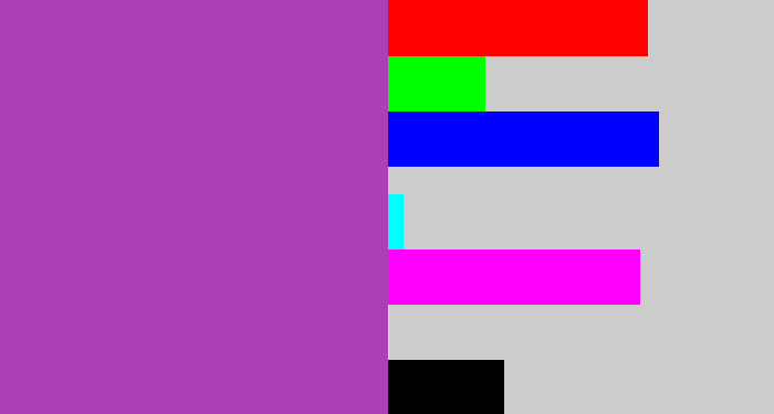 Hex color #ac3fb3 - purply