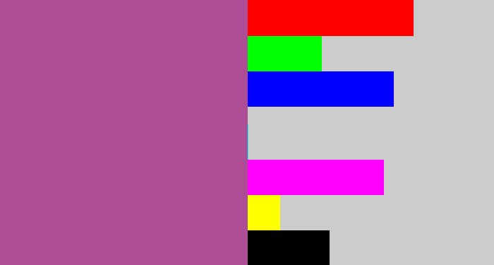 Hex color #ac4d96 - ugly purple