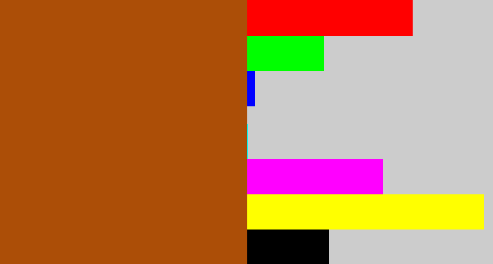 Hex color #ac4e07 - cinnamon
