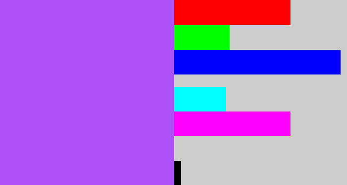 Hex color #ac52f6 - lighter purple