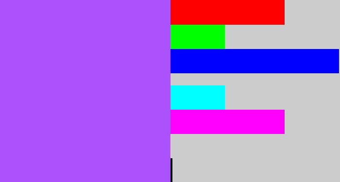 Hex color #ac52fc - lighter purple