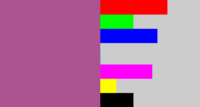 Hex color #ac5391 - purpleish