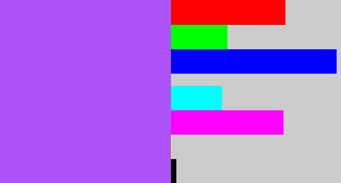 Hex color #ac54f7 - lighter purple