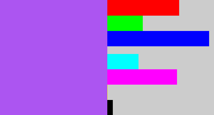 Hex color #ac55f1 - lighter purple