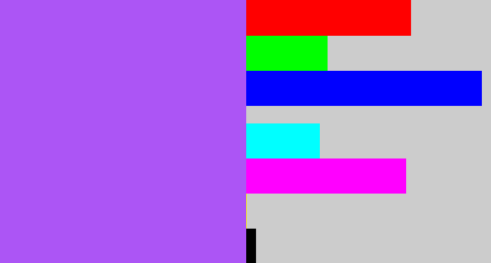 Hex color #ac55f5 - lighter purple