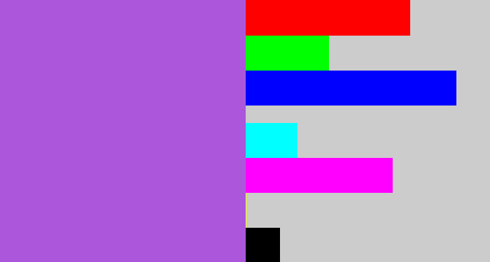 Hex color #ac57db - lightish purple