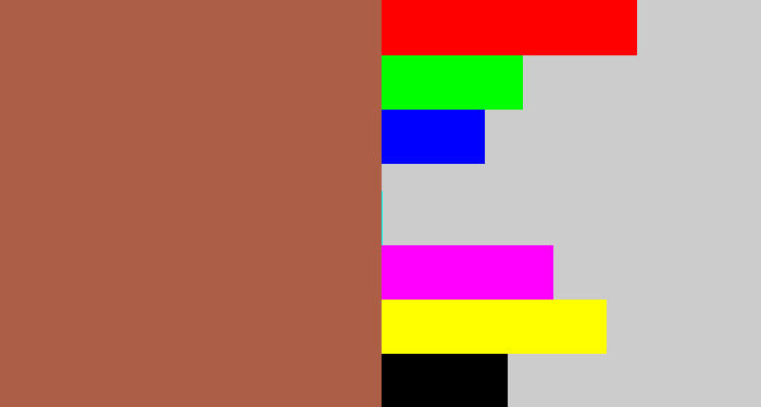 Hex color #ac5e46 - earth