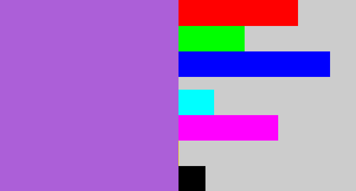 Hex color #ac5fd8 - lightish purple