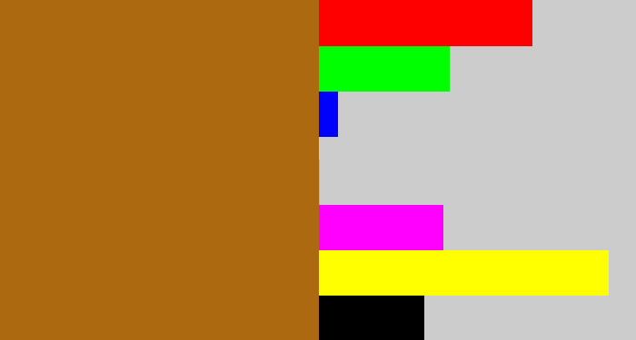 Hex color #ac690f - caramel