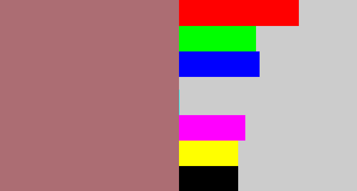 Hex color #ac6d73 - mauve