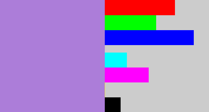 Hex color #ac7dd9 - pale purple