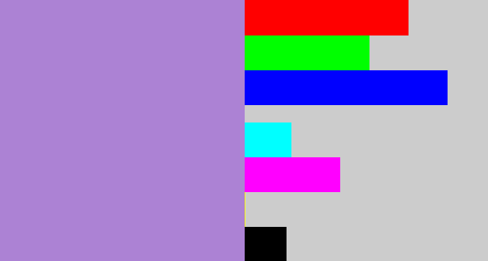 Hex color #ac82d4 - pale purple