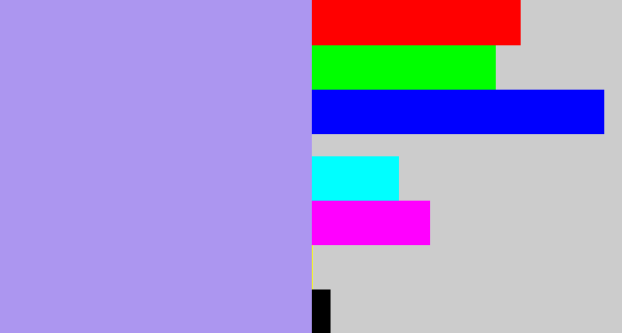 Hex color #ac96f0 - liliac