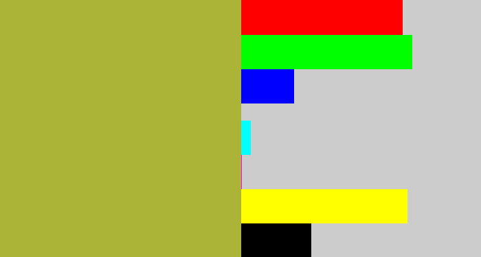 Hex color #acb437 - booger
