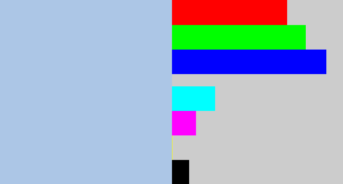 Hex color #acc6e6 - light blue grey