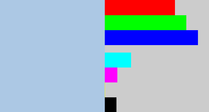 Hex color #acc8e4 - light blue grey