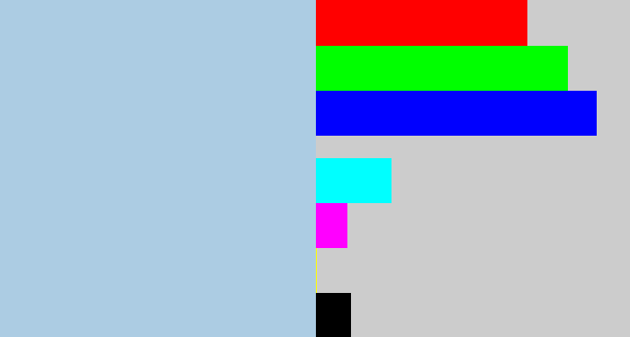 Hex color #accce3 - light blue grey