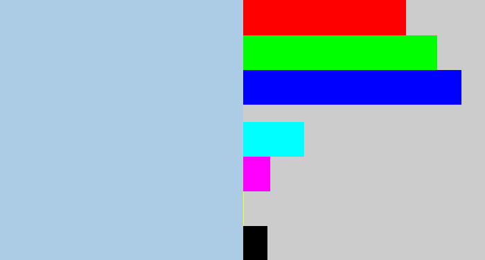 Hex color #accce5 - light blue grey