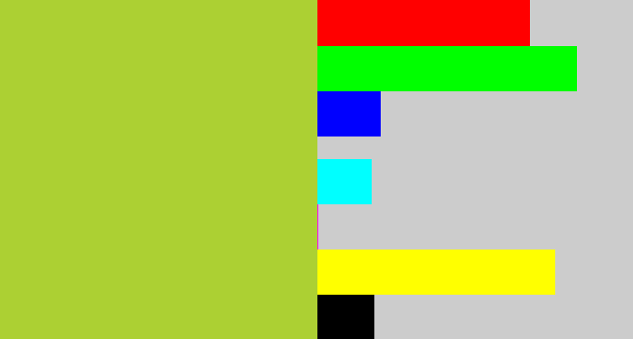 Hex color #acd033 - pea