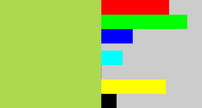 Hex color #acd94e - kiwi