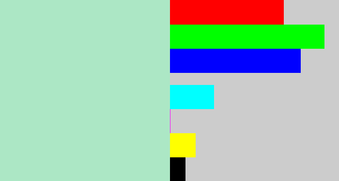 Hex color #ace7c5 - pale turquoise
