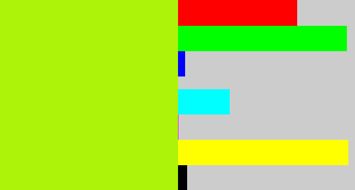 Hex color #acf309 - lemon green