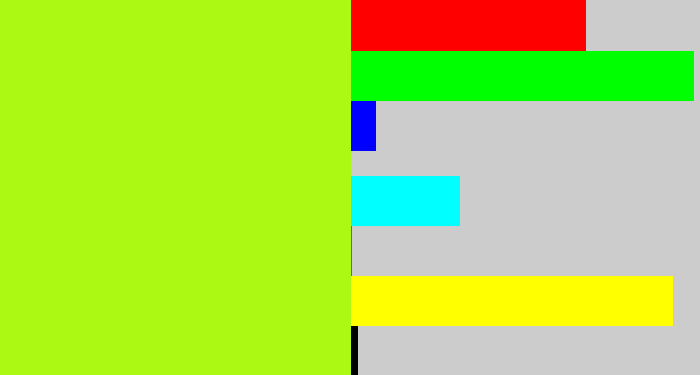Hex color #acfa13 - yellowgreen