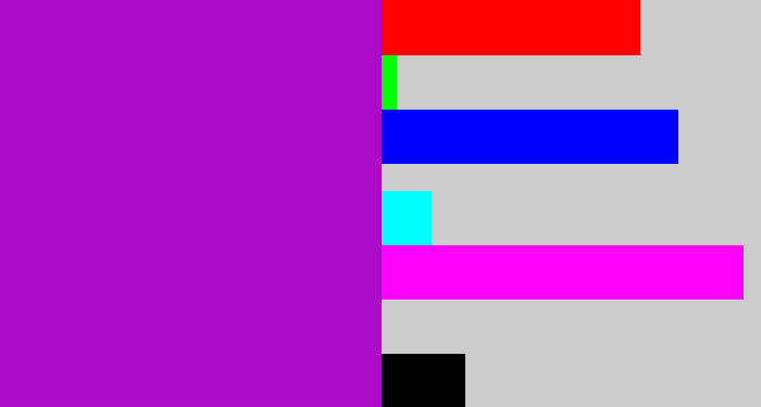 Hex color #ad0ac7 - vibrant purple