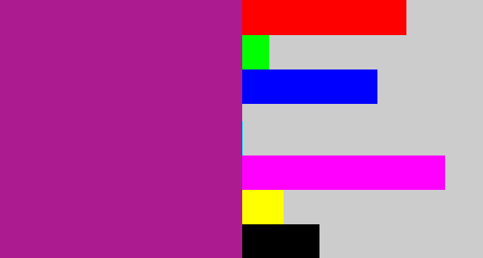 Hex color #ad1b90 - barney purple