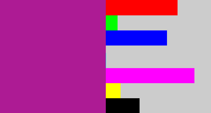 Hex color #ad1b94 - barney purple