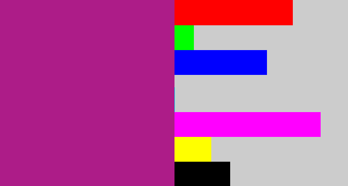 Hex color #ad1c88 - warm purple