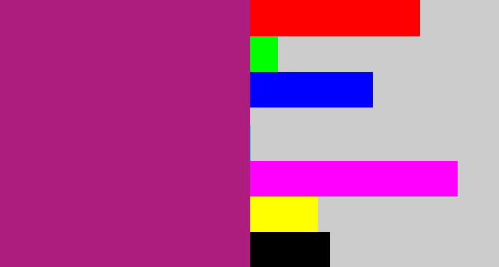 Hex color #ad1d7e - warm purple