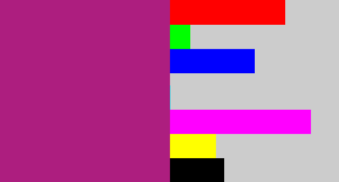 Hex color #ad1e7f - warm purple