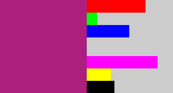 Hex color #ad1f7c - warm purple
