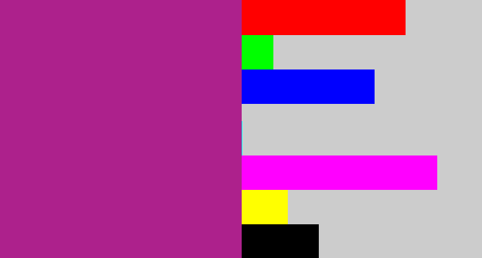 Hex color #ad218c - warm purple