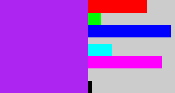Hex color #ad25f1 - electric purple