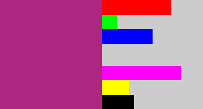 Hex color #ad267f - warm purple