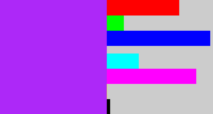 Hex color #ad28f8 - electric purple