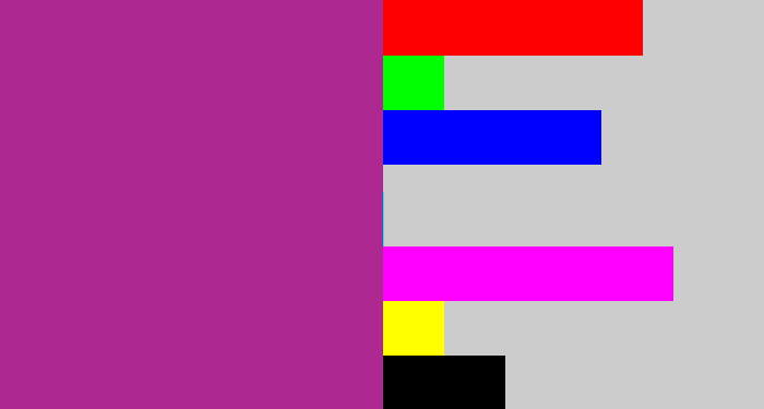 Hex color #ad2991 - warm purple