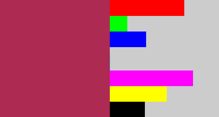Hex color #ad2a53 - light burgundy