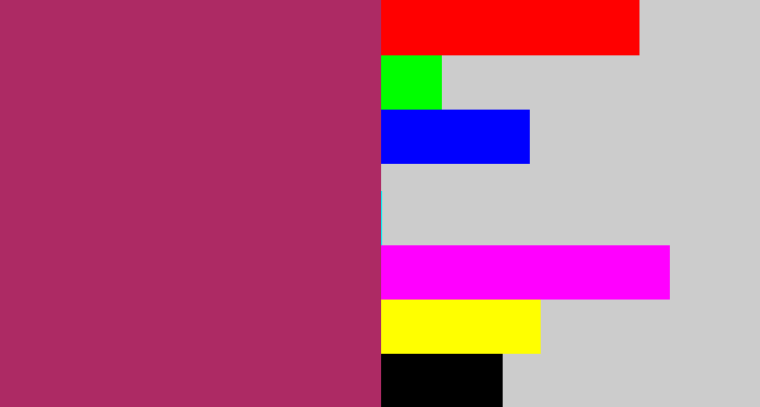 Hex color #ad2a64 - light burgundy