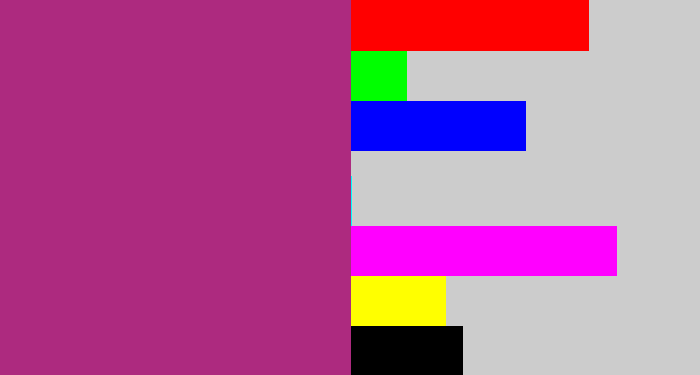 Hex color #ad2a7f - warm purple