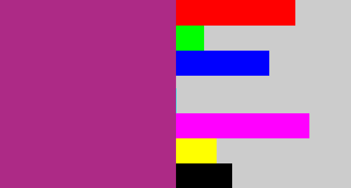 Hex color #ad2a86 - warm purple