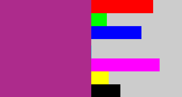 Hex color #ad2b8c - warm purple