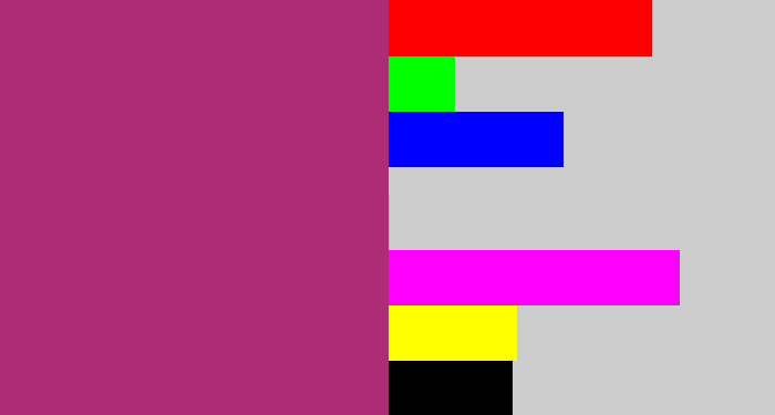 Hex color #ad2c74 - light burgundy