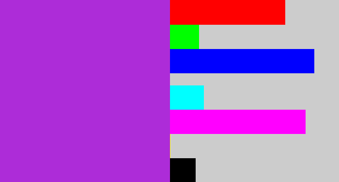Hex color #ad2cd8 - barney