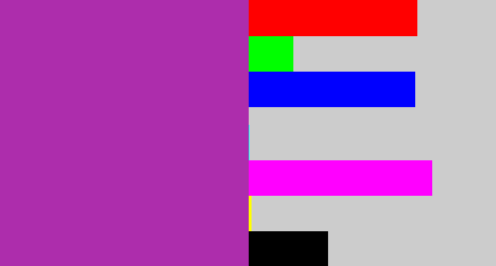 Hex color #ad2dac - barney