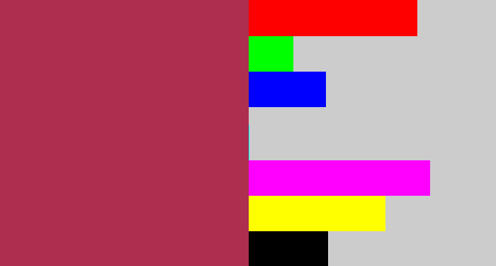 Hex color #ad2e4e - light burgundy