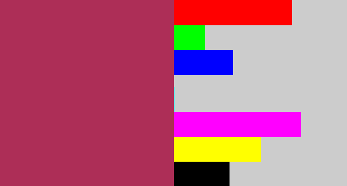 Hex color #ad2e57 - light burgundy