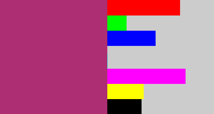 Hex color #ad2e72 - light burgundy